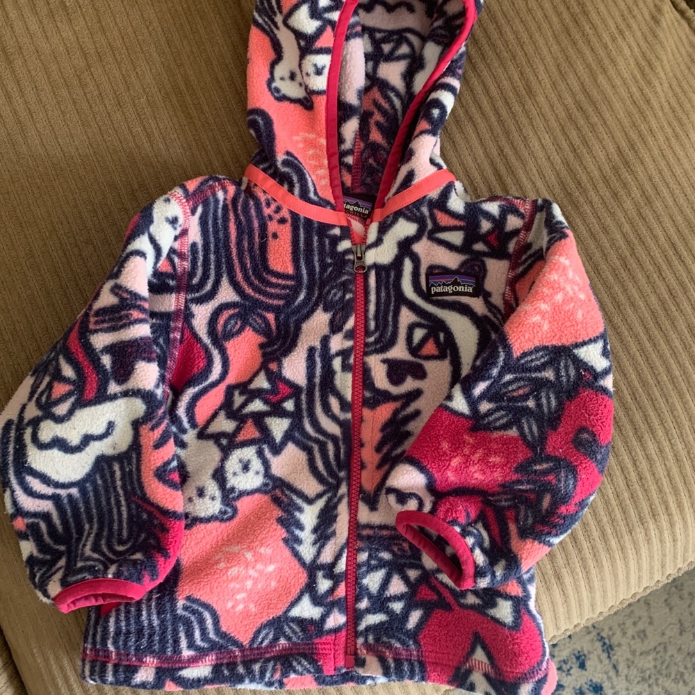 Patagonia synchilla cardigan.  Toddler girls